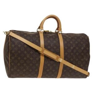 LOUIS VUITTON Monogram Keepall Bandouliere 55 Boston Bag M41414